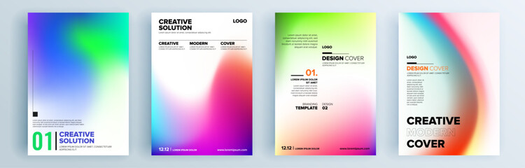 Modern abstract covers set, minimal covers design. Colorful geometric background, vector illustration.