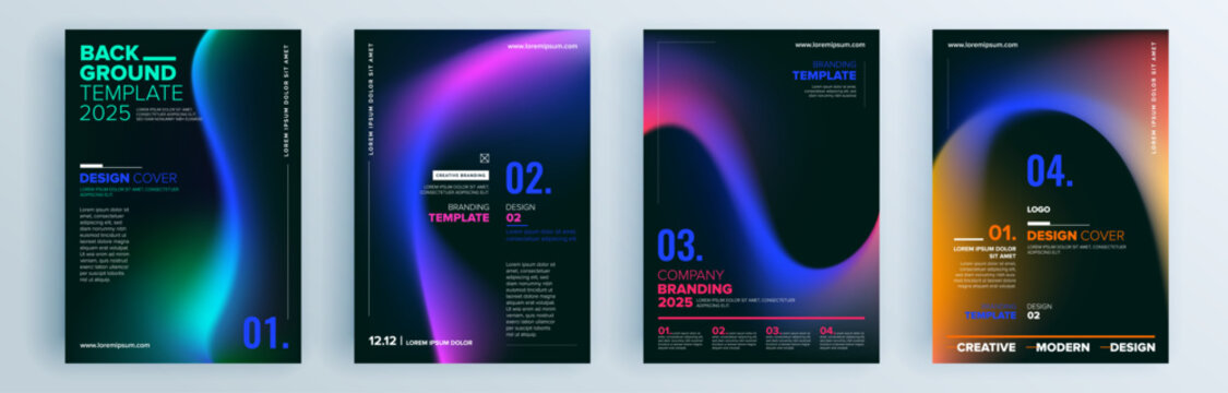 Modern abstract covers set, minimal covers design. Colorful geometric background, vector illustration.