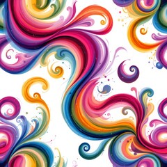 Colorful Swirls Abstract Pattern