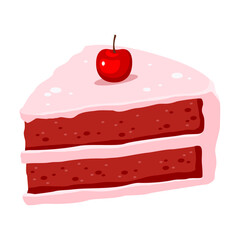 Vector icon image of Red Velvet one of the most common food flavors