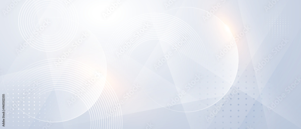 Poster minimal futuristic technology background with geometric circles