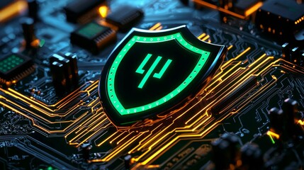 Intricate printed circuit board design emphasizing technology.