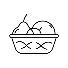 Basket filled with fruits