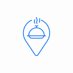 restaurant location icon sign vector