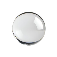 Crystal glass sphere on black background simple elegant design