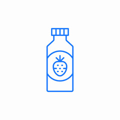 strawberry juice icon sign vector