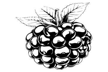 Boysenberry stylized vector illustration