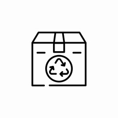sustainable shipping box icon sign vector