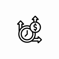 time is money icon sign vector