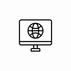 web global icon sign vector