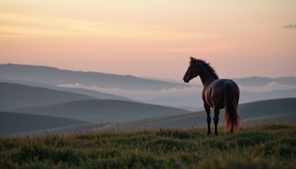 Horse Silhouette at Sunrise