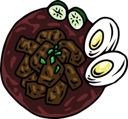 Illustration of Indonesian Salad Gado-Gado