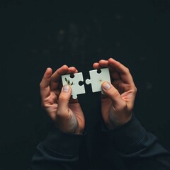 Connecting the Disparate A Conceptual Image of Two Puzzle Pieces