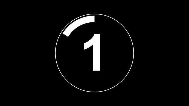 Circle countdown timer 5 seconds animation from 5 to 0 seconds, 5 Seconds countdown timer, Countdown timer, countdown or special offers on promotional materials.