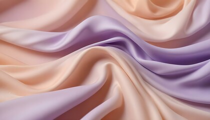 Elegant silk fabric in pastel colors creates a beautiful, soft, and flowing background texture.
