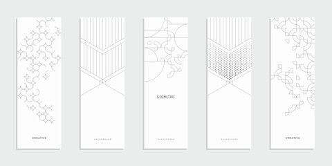 Plakat Abstract geometric technological company brochure. Vector business flyer.