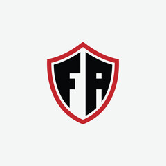 Obraz premium 640 shield logo shape letter alphabet educational learning F A