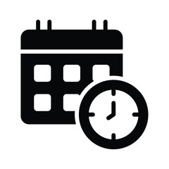 A captivating glyph style icon of business schedule calendar