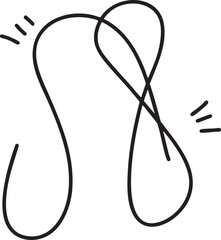 Obraz premium A minimalist continuous drawing depicts a looping figure.