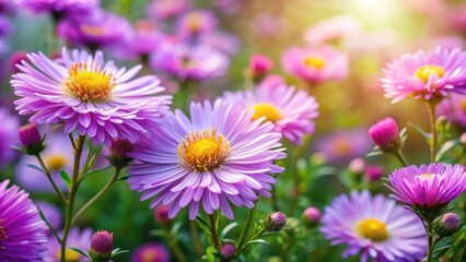 Obraz premium Aster alpinus midsummer bloom, flowers, blooming flowers, flowers, blooming flowers, nature