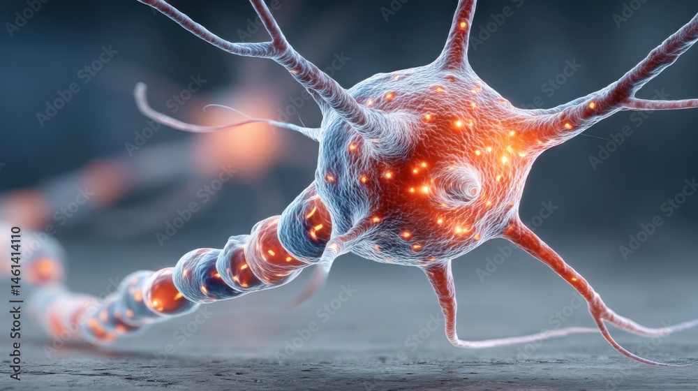Poster abstract representation of a neural network instinctively executing precision through digital intell