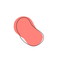 red pill isolated on white background
