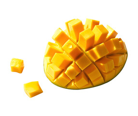 Mango Cube on Transparent Background Png