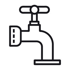 water tap on white background