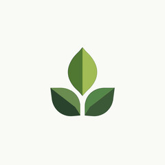 Fototapeta premium green leaf logo design with modern style