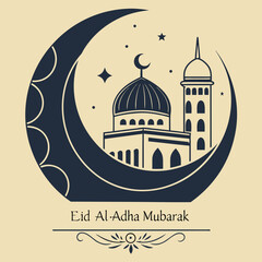 Eid Al Adha Mubarak vector illustration