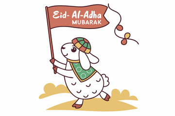 Eid Al Adha Mubarak vector illustration