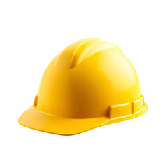 Fototapeta premium Yellow construction helmet isolated on transparent background