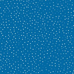 A seamless pattern with white dots on a blue background