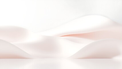 薄紅色の穏やかな布の丘と床の反射