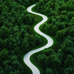 winding river flows through lush green forest, showcasing beauty of nature and tranquility, independence, day, 4th of july, american, usa