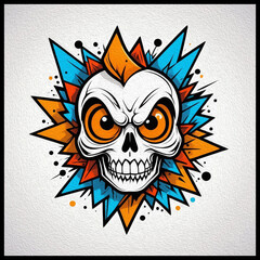 Fototapeta premium Cartoon. Pattern for T-shirts, covers, wallpapers, fabrics . Oil painting