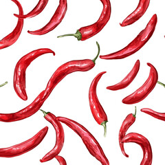  Red chili peppers white and transparent background.