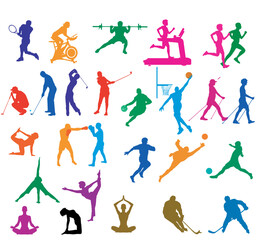 Sportler Fitness und Sport Illustration..eps