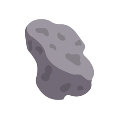 Asteroid Vector Illustration. Falling Meteor. Vector Art in Cartoon Style.