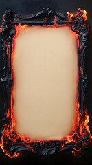 Burning antique frame