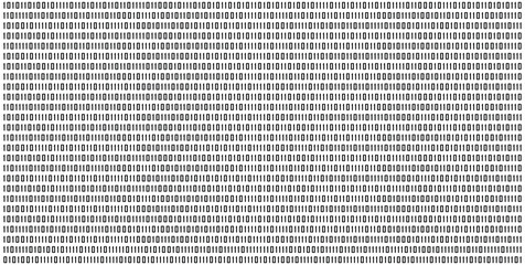 Digital binary code background. Matrix style program. Random falling numbers.