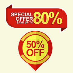 Creative sale banner with dis...