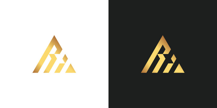 Letter RI or RIA Logo Design