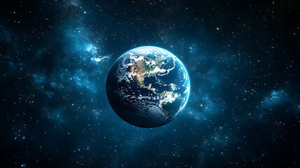 Fototapeta premium Celestial sphere showcasing the Earth in deep space.