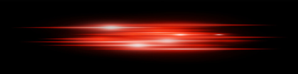 Red glowing speed lines with blur flare effects on dark. Great for sci-fi scenes, racing visuals, futuristic speed transition, neon acceleration and motion design concepts.