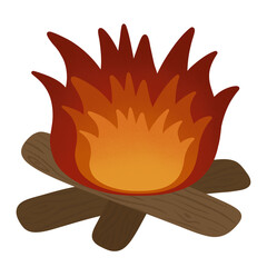 burning campfire illustration