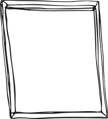 A simple white frame outlines a blank space.