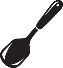 Spatula Silhouette Vector | Kitchen Tool, Cooking Utensil & Flip Icon in Black Vector