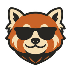 Cool red panda in sunglasses