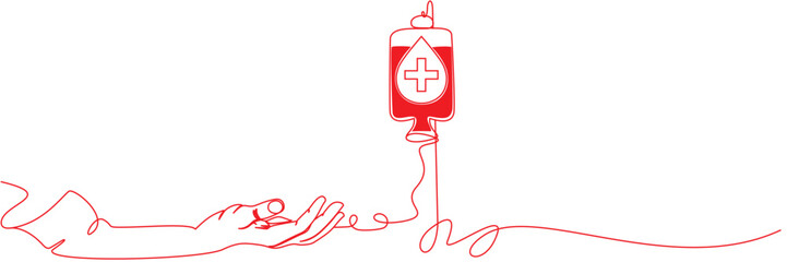 line art blood for a world blood donor day
